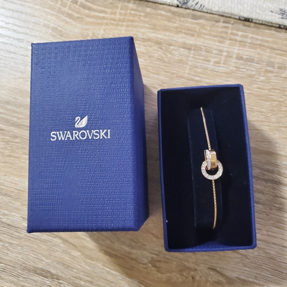 Swarovski rose gold tone crystal bracelet - Picture 2 of 3